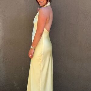Show Me Your MuMu Yellow Halter Gown for Prom